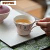 80ml Hand-painted Wisteria Teacup Elegant Tea Bowl Tea Cup Set Tea-tasting Fragrance Cup Chazhan Master Cups Household Teaset