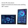 Vbestlife Inch IPS USB Mini AIDA64 PC CPU RAM Data Temperature PC Sensor Panel Display Temperature Monitor for Computer Mini PC Data Monitor 3.5