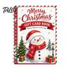 Party Favor Card Holder Merry Christmas Gift Book, DIY Spiral Bound Themed Coil Notebook Booklet, Xmas Gifts for Family, Friends, Celebrations
