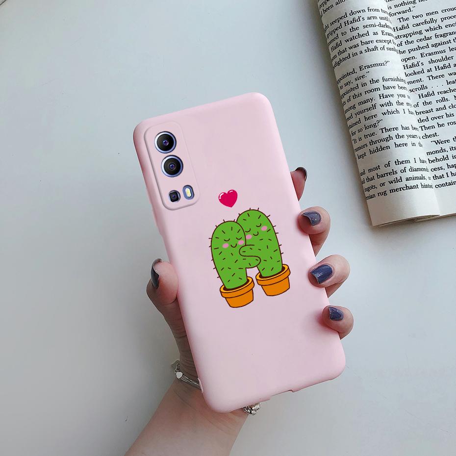 For vivo Y72 5G Case Soft TPU Silicone Cute Cartoon Shell Phone Back Cover for vivo Y72 5G V2041 Case Fundas Coque Etui Bumper