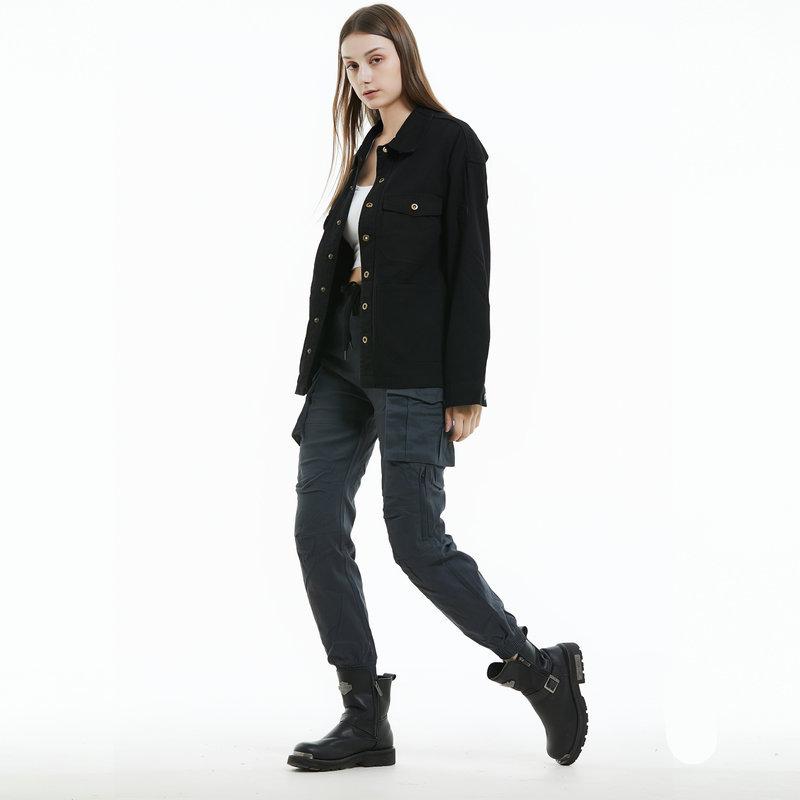 Motorradjeans Damen Ritter lässig knöchelgebunden Camouflage Mehrzwecktaschen Werkzeug Lokomotive Reiten Anti-Sturz-Hose