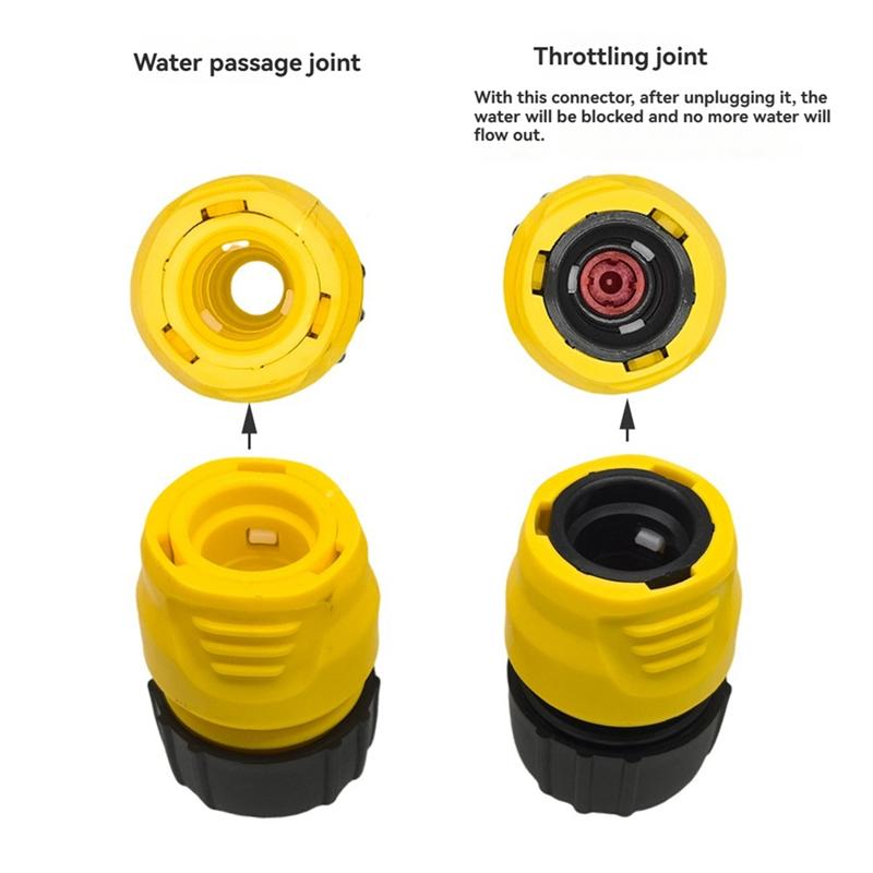 For Karcher Garden Hose Water Stop Joint 5/8 In X 6.5 FT Flexible Kink Resistant Universal Faucet Set