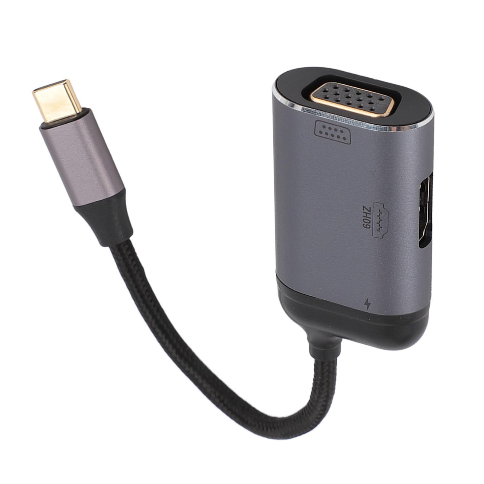 

USB C to HD Multimedia Interface VGA Adapter Support 4K At 60HZ Multiport Adapter USB C Hub for Phone Laptop PC Tablet