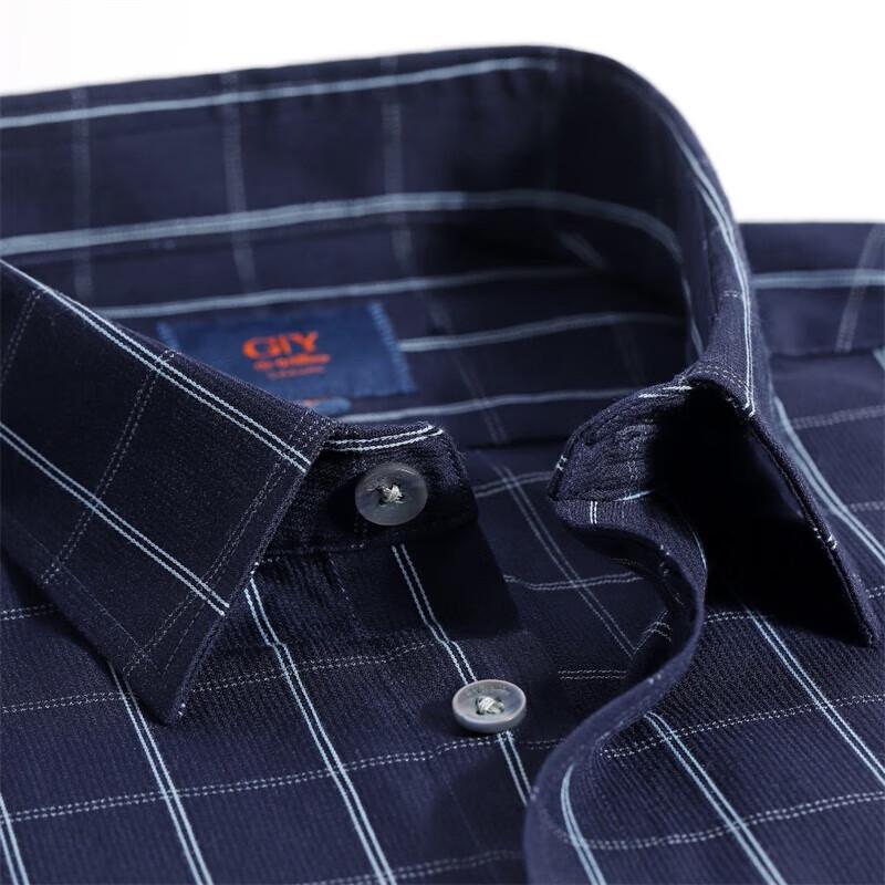 Goldlion Men's Long Sleeve Casual Plaid Shirt