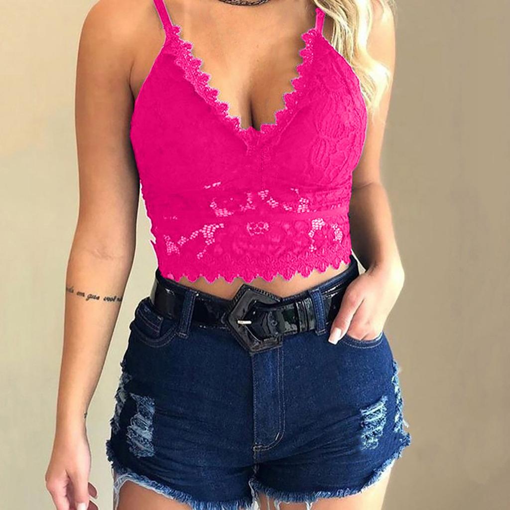 Women Plus Size Vest Crop Wireless Bra Spodní prádlo Sexy spodní prádlo s výstřihem do V Košilka