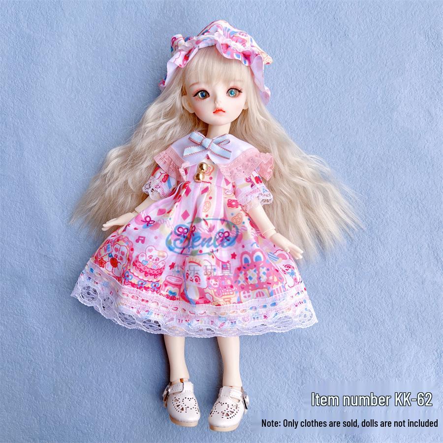 30 Cm BJD Doll Lolita Outfit Set - 6-Minute Dress Change for Girl's Gift