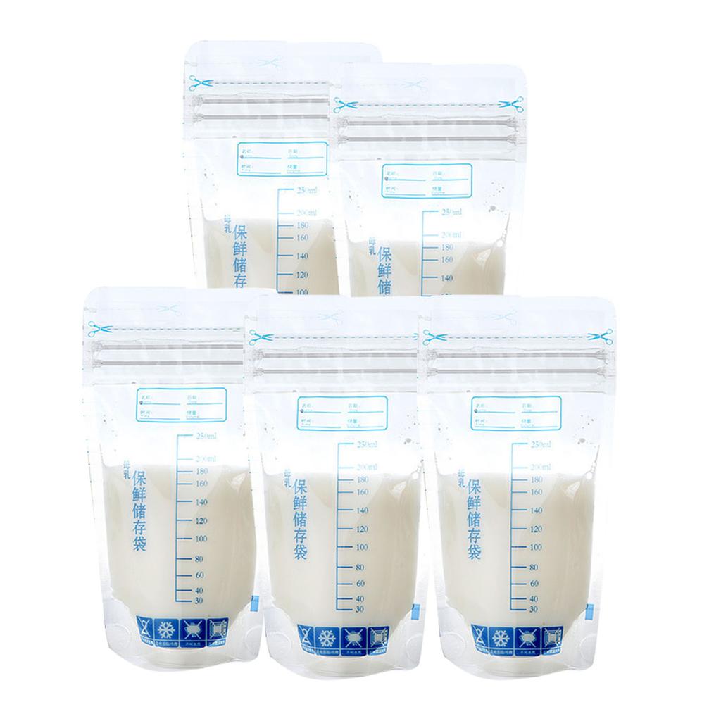 150 stk Melkepose Bryst 250 ml Selvstående Melkepose for Amming Gjennomsiktig