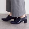 Himiko Square Toe Side Gore Pumps / 643302 Navy 230