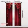 2Pcs Red Blackout Curtains For Privacy Machine Washable Perfect For Bedroom Living Room Decor Fashion Decorative Curtain