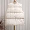 Knitted splicing large version down vest women's 2025 autumn and winter fashion vest warm white duck down vest tide