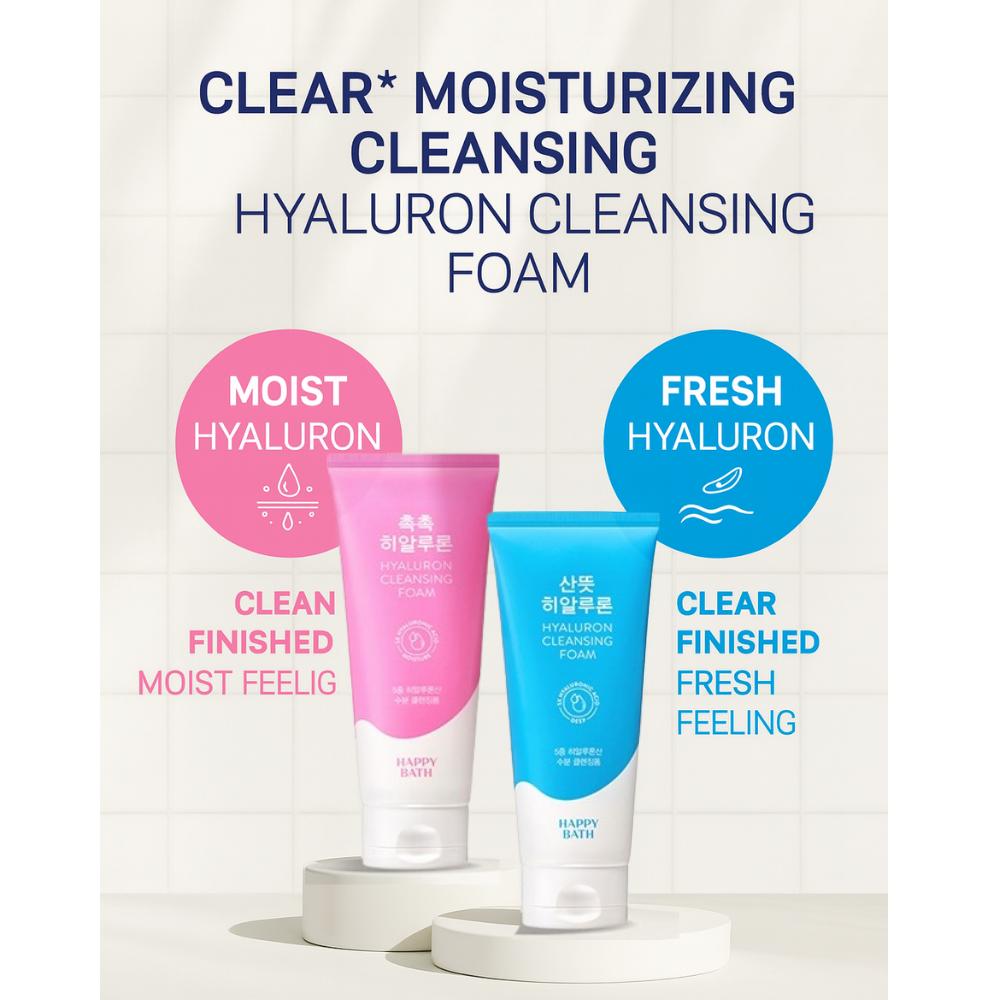 [Happy Bath] Hyaluron Cleansing Foam 200g (2 type)