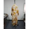 New Boho Floral Print Long Dress Loose Fit Long Sleeve V-Neck Plus Size For Women