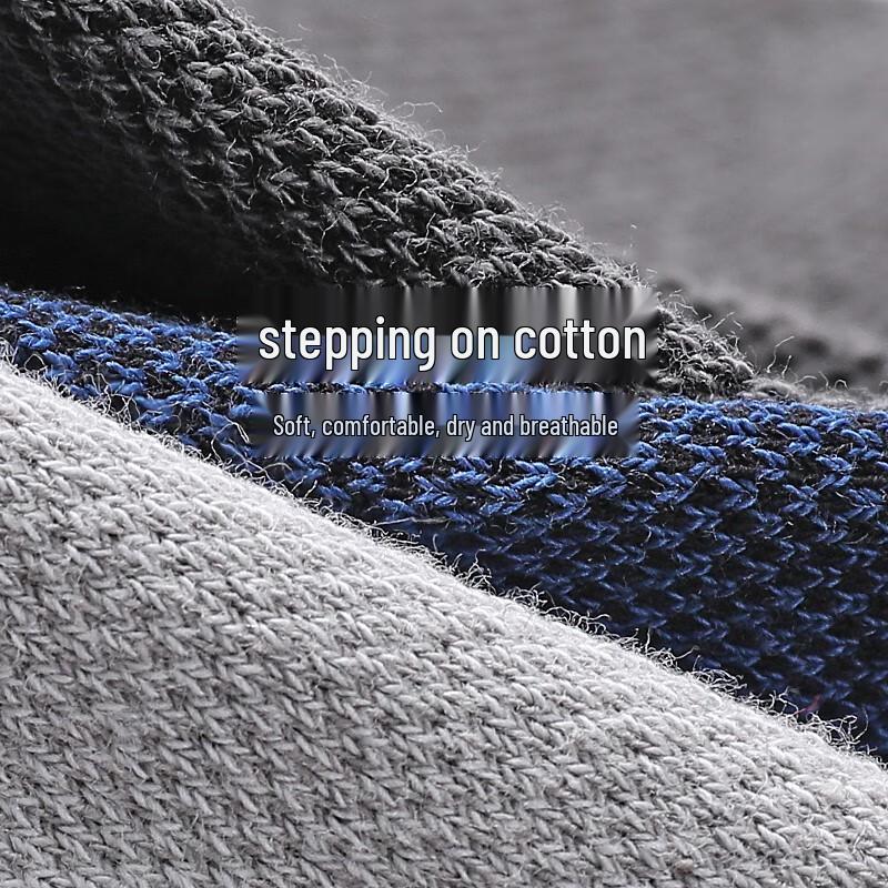 LANGSHA Men's Pure Cotton Antibacterial Mid-Calf Socks