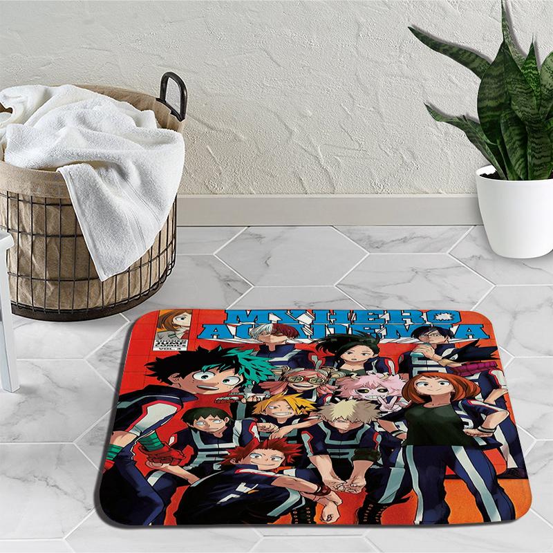 Amime meu herói academia tapetes deku midoriya izuku bakugou tapete dos desenhos animados quarto sala de estar macio antiderrapante área