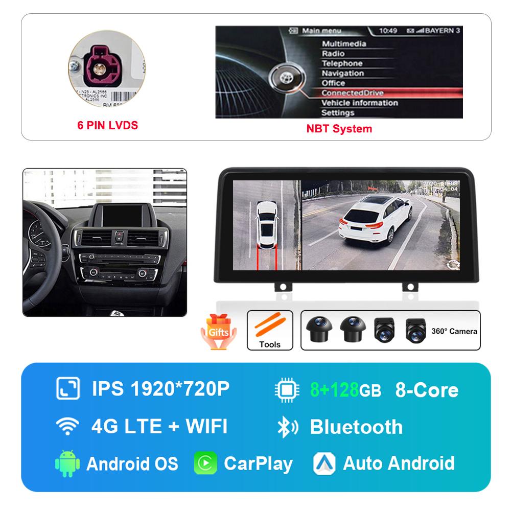 12.3 Inch for BMW 1 2 Series F20 F21 F22 F23 2012 - 2017 HD Touch Screen Android Car Radio Multimedia Player DSP Stereo
