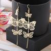 Design 3 Butterfly Shape Tassel Clip On Earrings Wihtout Piercing For Women Fashion Luxury Big Statement Earrings
