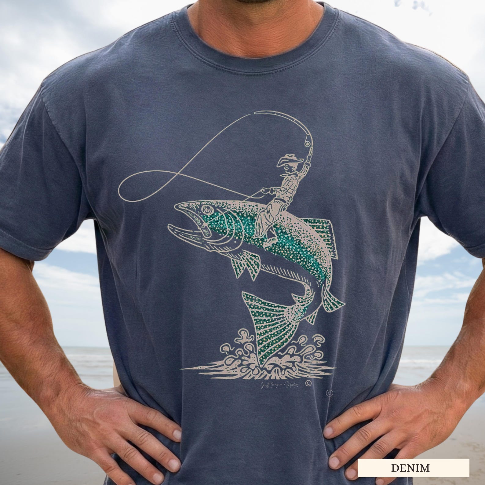 FISH ON Graphic Tee: Comfort Colors Fisherman Shirt, cotton, S-4X, gift for fisherman, Nature Lover, Outdoor T 3XL