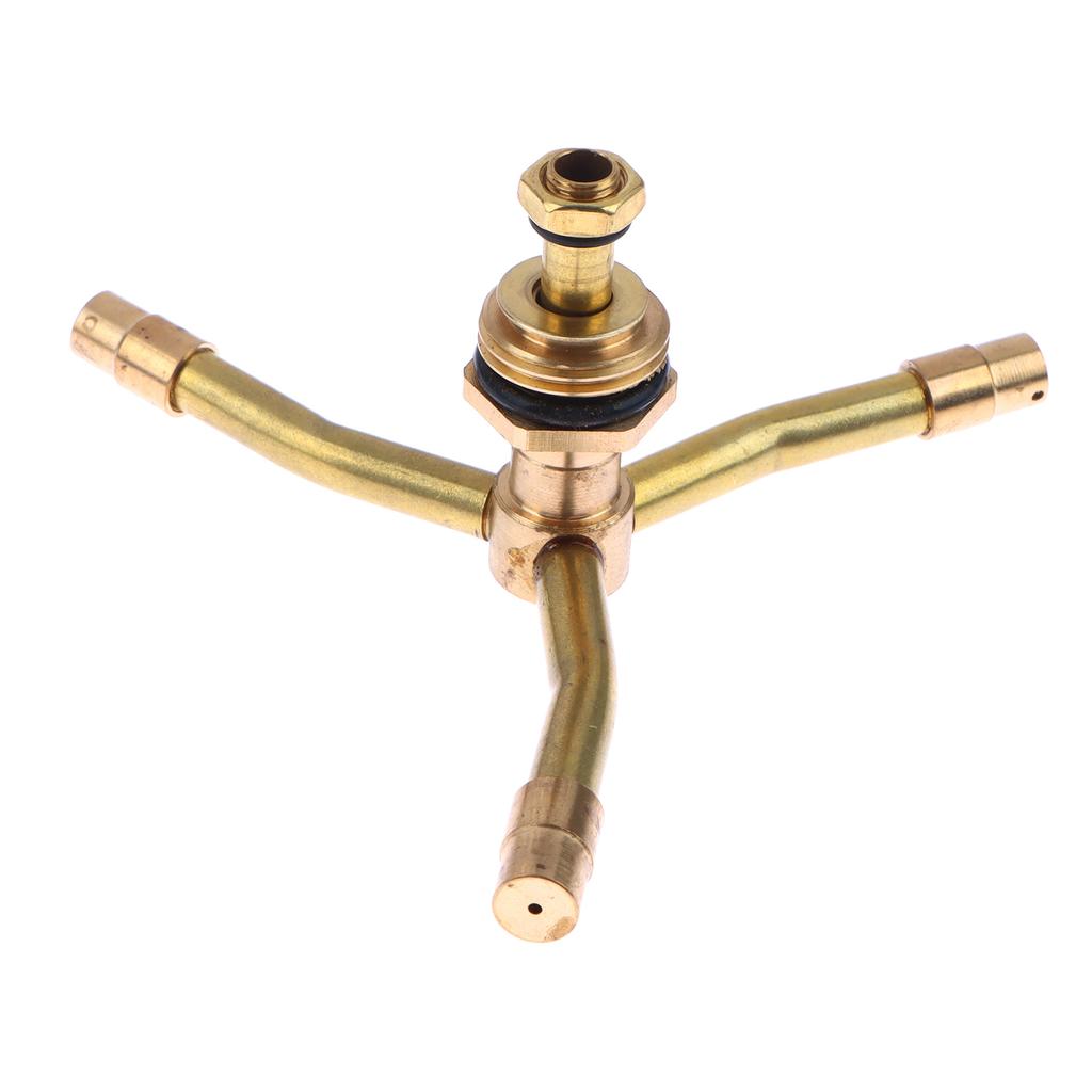 2 Arm Rotating Brass Nozzle Automatic Rotating Sprinkler Garden Agriculture Lawn Irrigation Watering Nozzle Spray