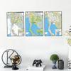 Thailand Map-Political Map /Geographic Map /Road Map Wall Decorative Hanging Picture Travel/Study Tool