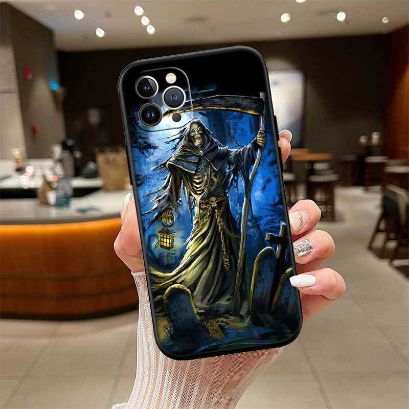 Skeleton Skull Shockproof Phone Case for iPhone 6 6s 7 8 11 12 13 14 15 16 17 16E XS Pro Max XR X SE Air