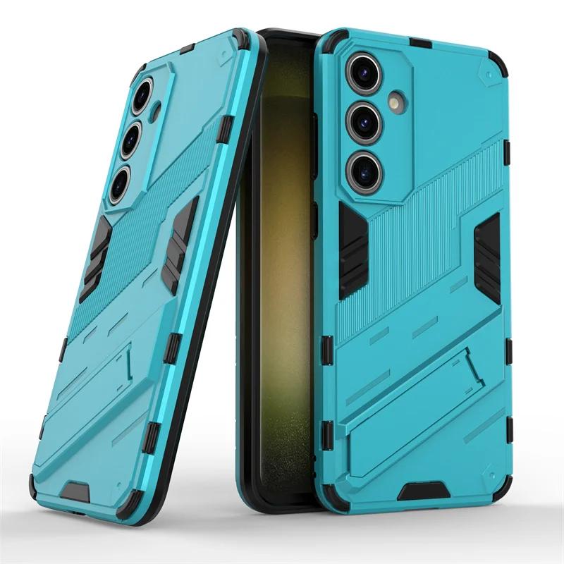For Samsung Galaxy S24 FE 5G Case Car Magnetic Holder Armor Phone Cover For Sumsung S24FE S 24 FE 24FE 5G Soft Frame Coques