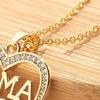Rhinestone Heart-Shaped Pendant Necklace Fashion Elegant Necklace Jewelry Accessories for Daily Wear Gifting Mothers Day Gift