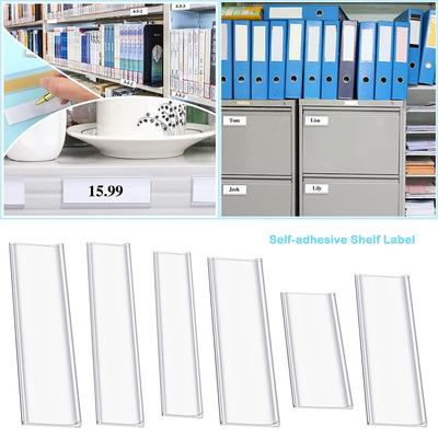 10pcs Transparent Self-adhesive Shelf Label Classification Label  Seasoning Classification