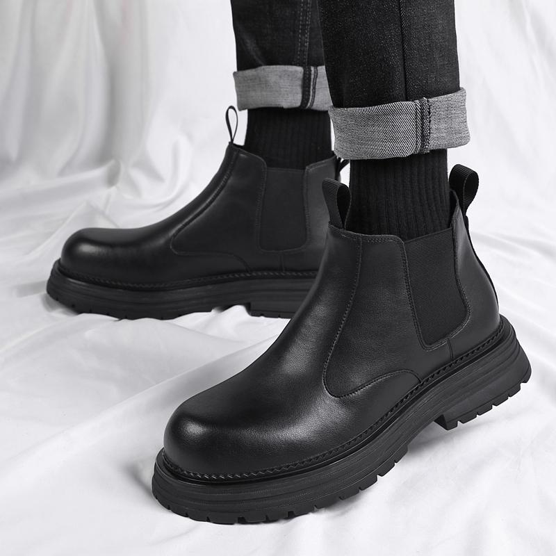 Men'S Thick Soled Boots Luxury Designer Classic Style Work And Party Daily Leisure Business Outdoor Autumn And Winter Shoes