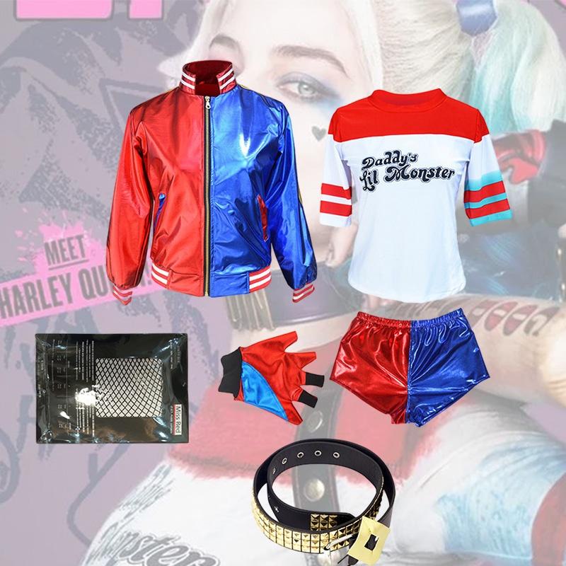 Game Anime Cosplay Costume Hot Harley Quinn Inspired Outfit For Women