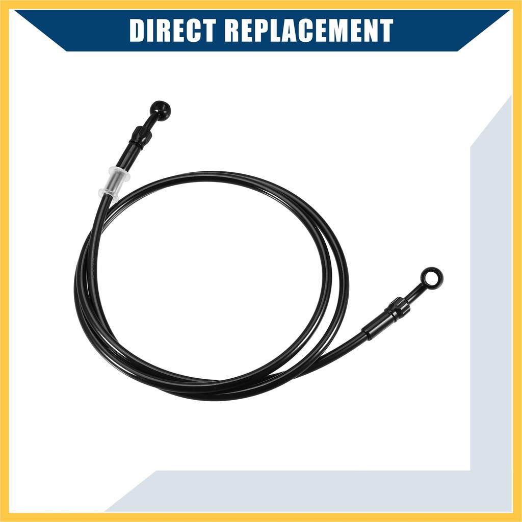 BULLSPANN Brake Hose, Clutch Hose, Resistant Hose, Bike Parts, Angle 28°+90°, Durable, Replacement, Black, 63.0 Inches (160 Cm)