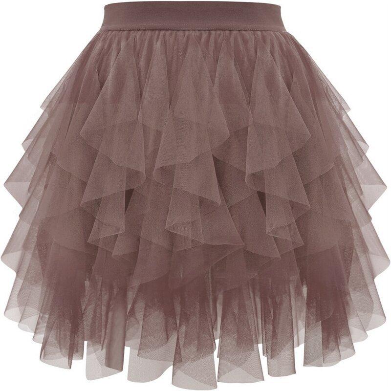 Tulle Skirts Tulle Tutus Soft Tulle Tiered Skirts Spring Summer Short Princess Dresses with Ruffles Fluffy Layered Tulle Tutu Skirt