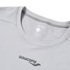 SAUCONY Solid Color Logo Round Neck Short Sleeve T-Shirt Men Tops Light-Gray SC2239061-2