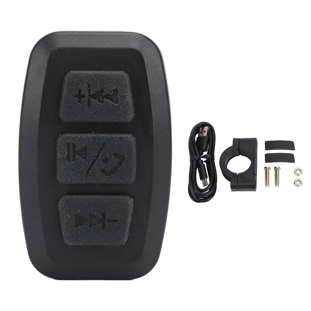 Controller Bluetooth per Moto Impermeabile IPX6 Telecomando per Telefono per IOS Android Portata 15M (Nero)