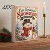 Christmas Party Favors Snowman Countdown Calendar, 24-Day Acrylic Ornament Set with Winter Tree Ornaments Figures, Hanging Decor, Holiday Gift