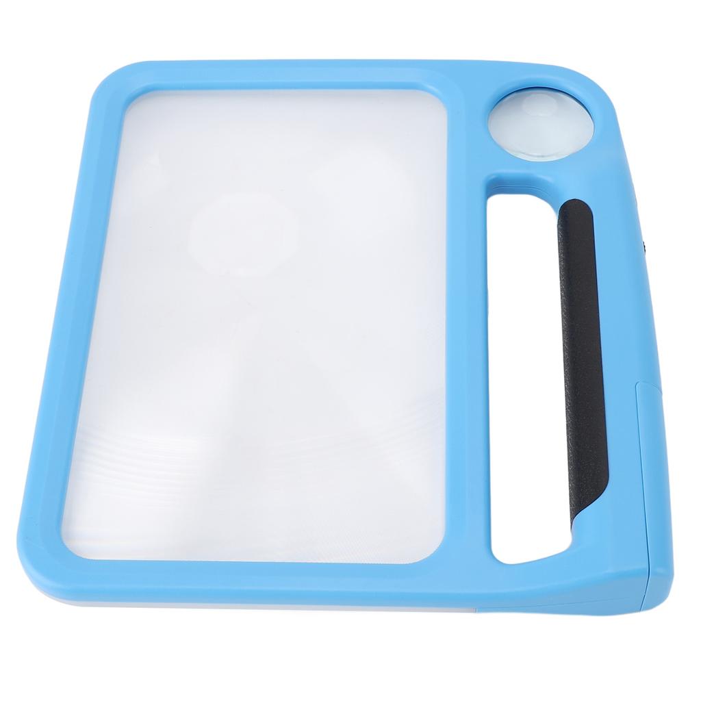 Handheld Magnifying Glass with Light 5X 10X Rectangle Reading Illuminated Magnifier Three Gears Adju