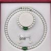Collar de Perlas con Cierre de Lingote de Ágata Verde – Regalo Elegante para el Día de la Madre
