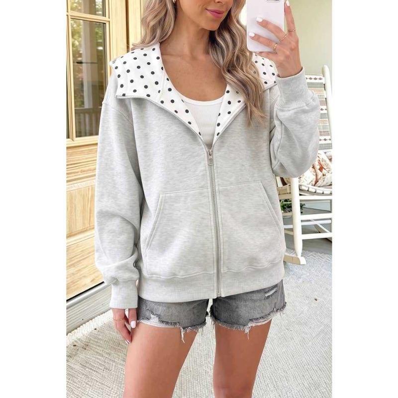 QICED Damen Vintage Casual Einfarbig Druck Herbst Winter Langarm Jacken & Mäntel