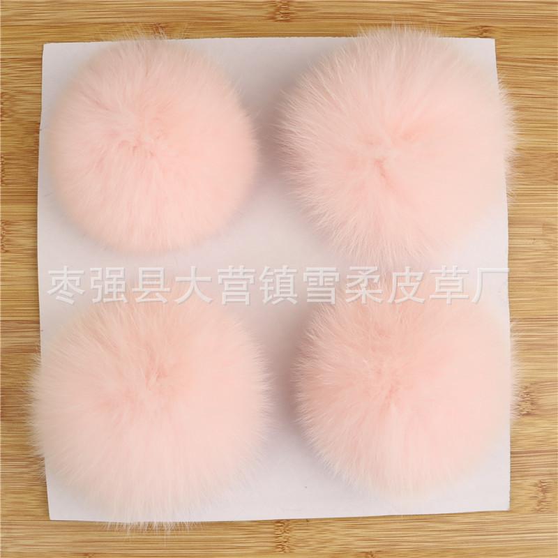 Fur Whole Leather Snap Button Fox Hair Large Hairball Clothing Shoes And Hats Accessories 9-14Cm Bag Plush Pendant