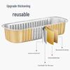 Pabei Disposable Golden Rectangular Aluminum Foil Baking Containers