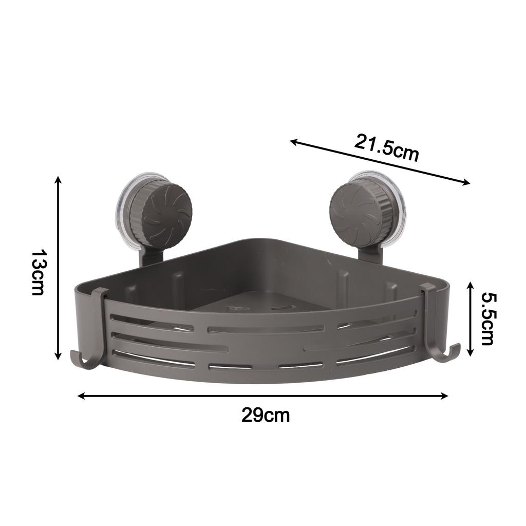 Compact Size Corner Shower Rack Suction Cup Holder