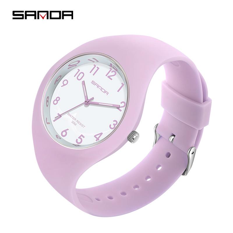 SANDA Unisex Waterproof Outdoor Sports Silicone Quartz Watch