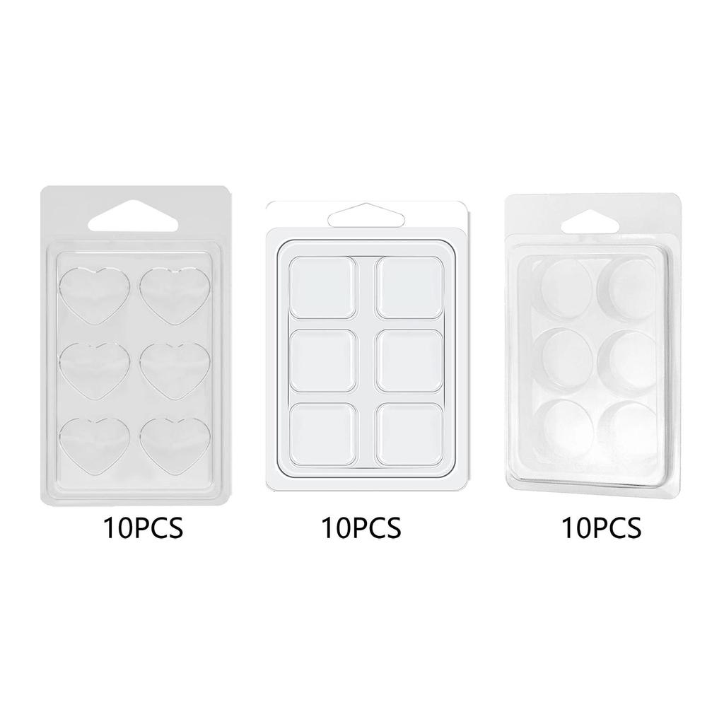 100x Candles Melt Clamshells Molds DIY Sturdy Handmade Easy To Use Candle Container Candle Making for Wickless Tarts Candles
