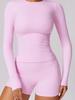 Set Yoga da Donna ad Asciugatura Rapida: Top a maniche lunghe slim fit e pantaloncini con tasche