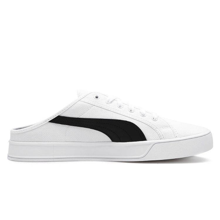 Puma Smash Slip-On Low-Top Sneakers Unisex Sneakers White Black 309680-01