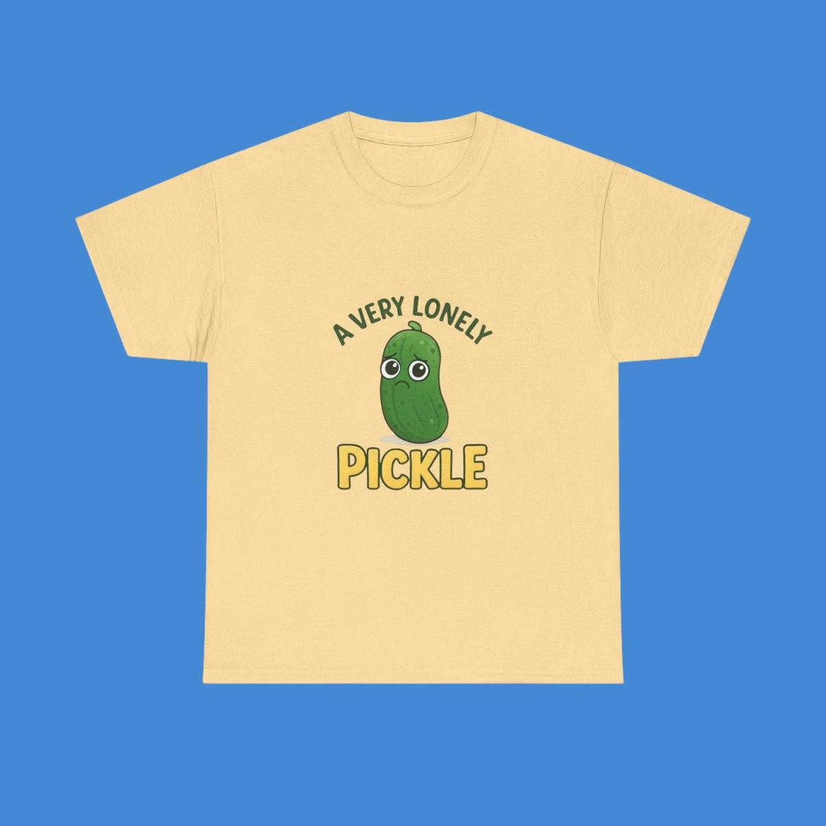 A Very Lonely Pickle T-Shirt | Cute Pickle Illustration Tee Weird Shirt XL