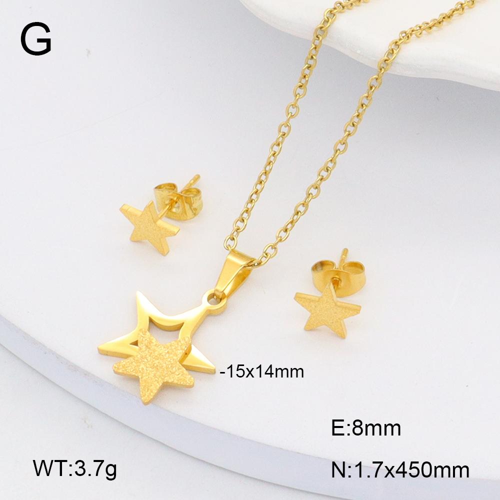 Stainless Steel Gold Flower Set Women 4pcs Necklace Earrings Bracelet Ring Cubic Zirconia Luxury Wedding Party Anniversary Gift