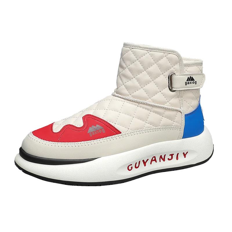 

Лоферы Ботильоны Зимние ботинки для мужчин Зимние повседневные кроссовки Мужские кроссовки Водонепроницаемые Толстая подошва Износостойкие Нескользящие Теплые 39 бежевый