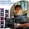 Linen Printed Pillowcase, Home Decoration Pillowcase, Easy To Clean, 18*18in Pillowcase, Suitable For Sofa, Car, Bed