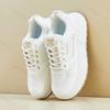 Women's White Sneakers Spring Autumn New Height Increase Non Slip Comfort Running Shoes Fashion Cross Tied Outdoor Casual Shoes