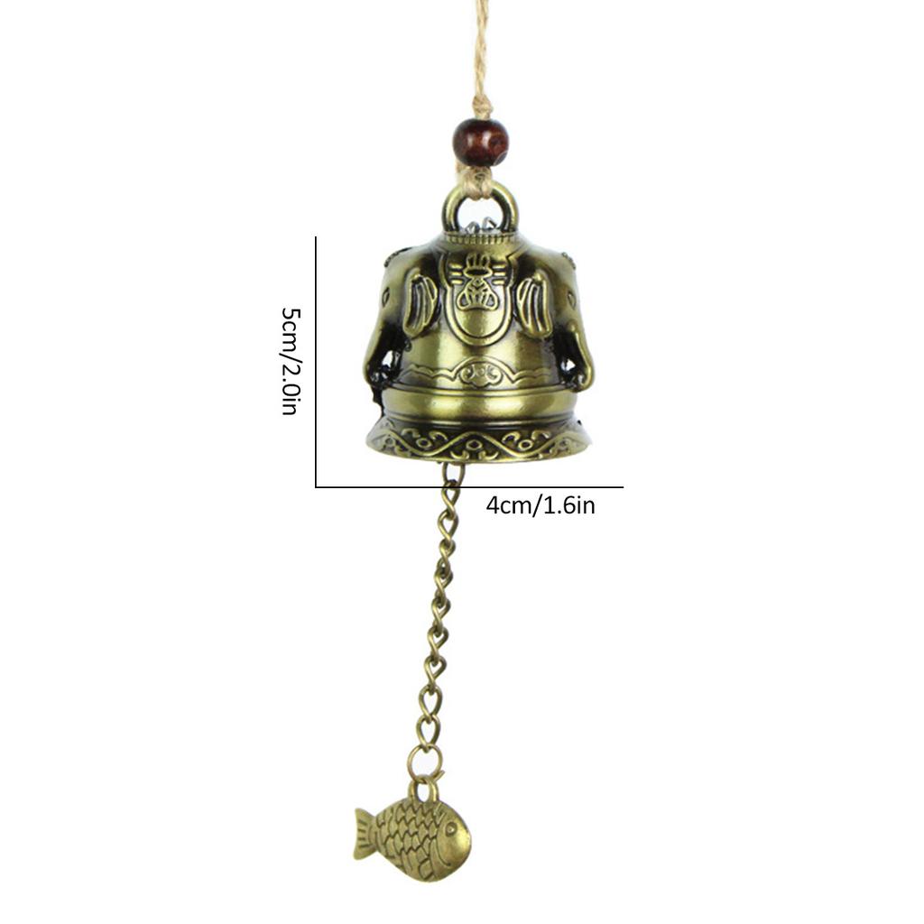 Feng Shui Wind Bell Retro Buddha Dragon Elephant Wind Chime Vintage Windchime Home Hanging Ornament Blessing for Luck Wind Chime
